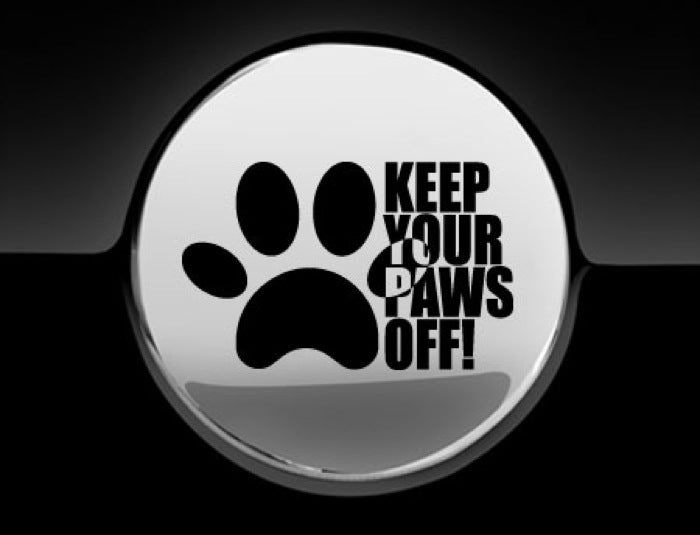 Keep Your Paws Off Fuel Cap Cover Car Sticker