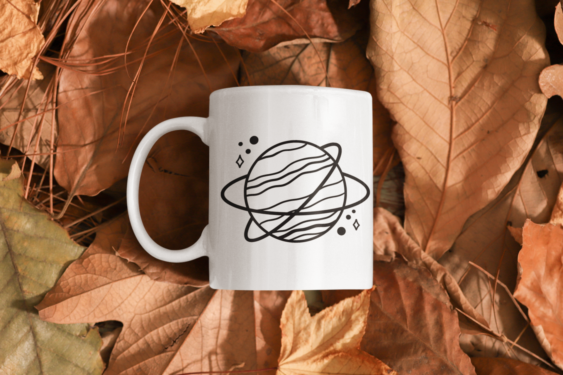 Planet With Rings Boho Mug